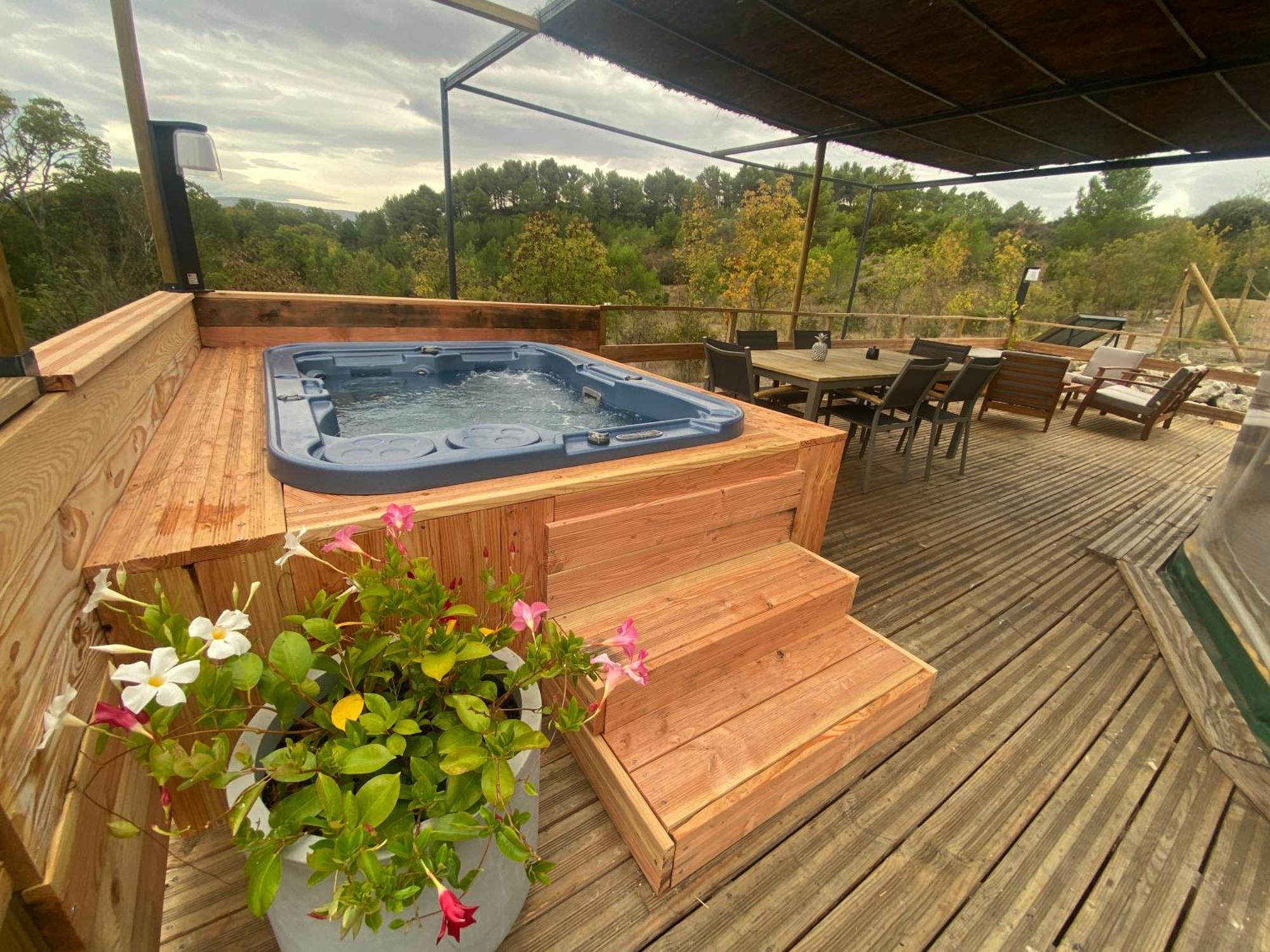Villa Bulle De L'Escale Coconing Avec Jacuzzi Privatif Durban-Corbieres Exterior foto