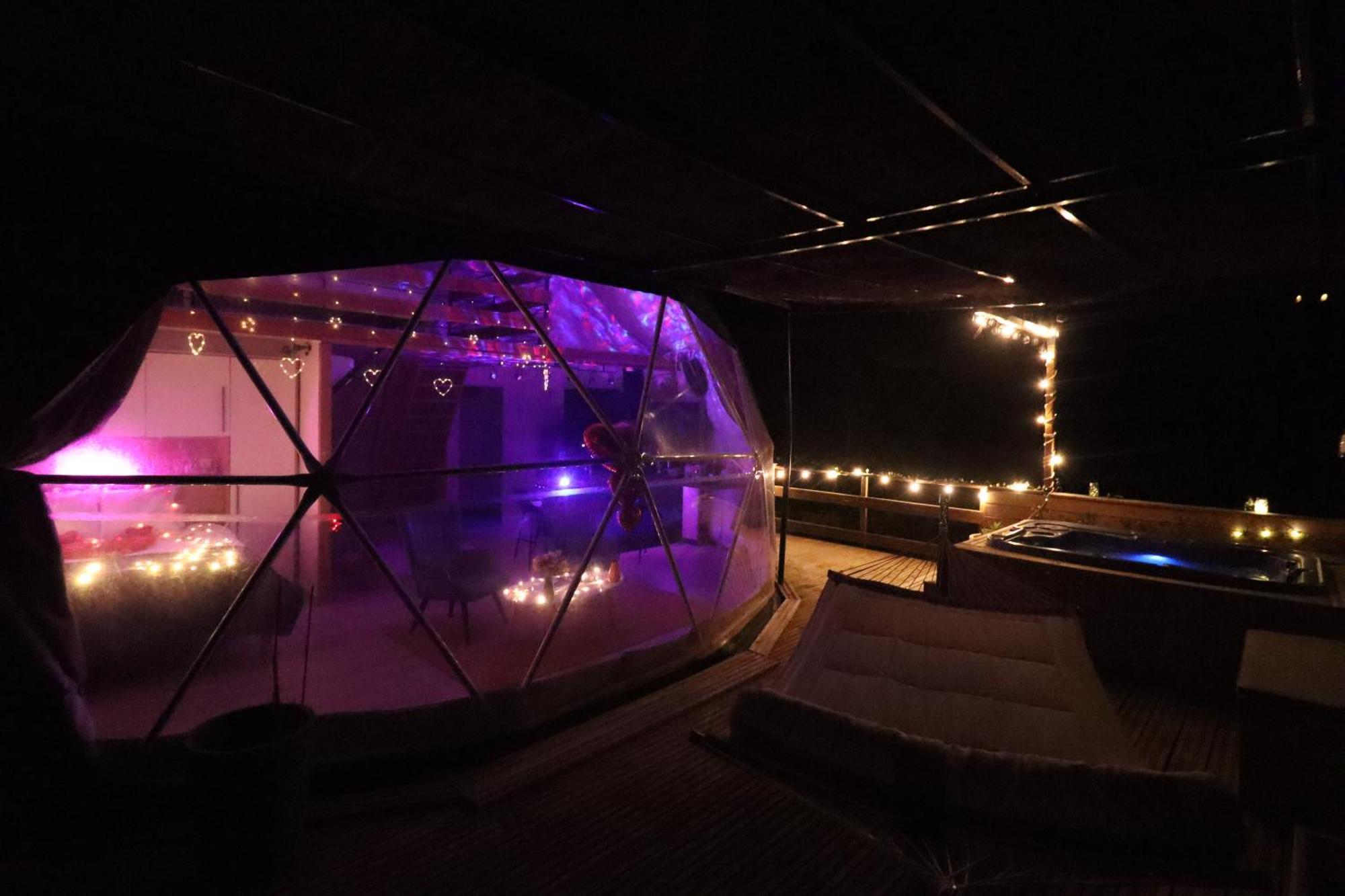 Villa Bulle De L'Escale Coconing Avec Jacuzzi Privatif Durban-Corbieres Exterior foto
